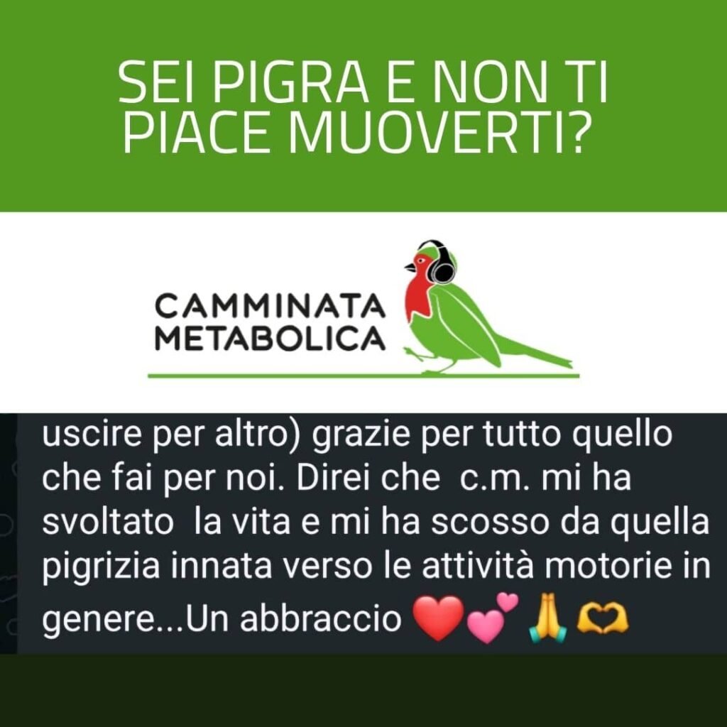 camminata metabolica-contro pigrizia