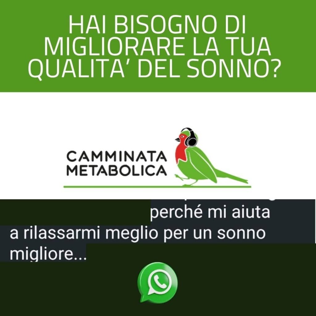 camminata metabolica qualità sonno
